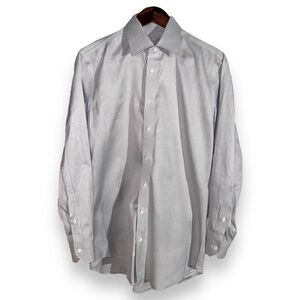 Gray Holland & Sherry Classic Collar Dress Shirt Size L 16.5
